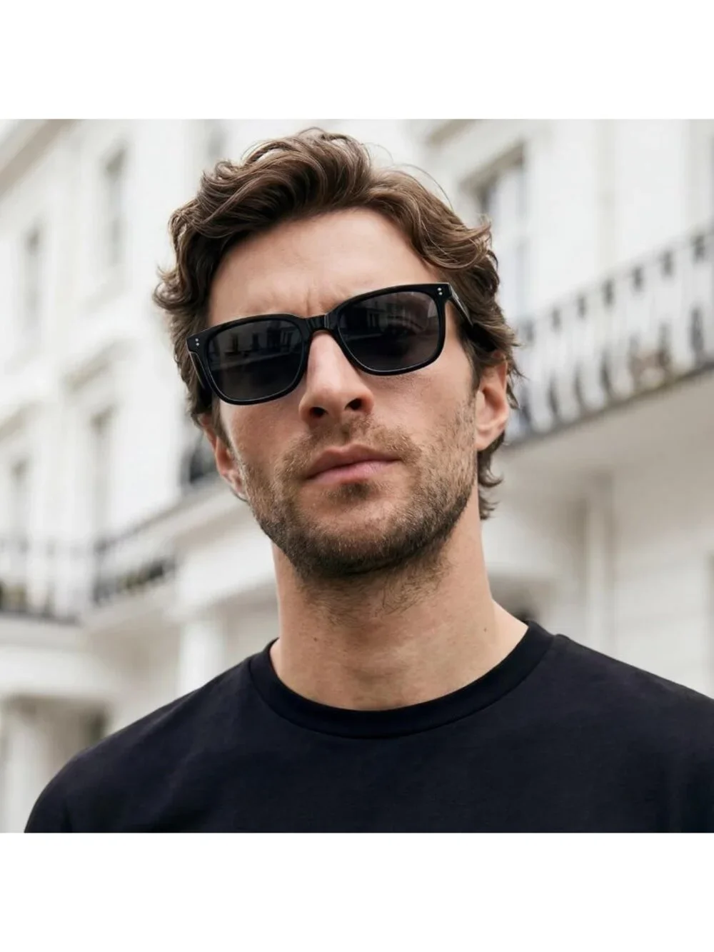 Classic Retro Square Polarized Sunglasses for Men - UV400 Protection Driving